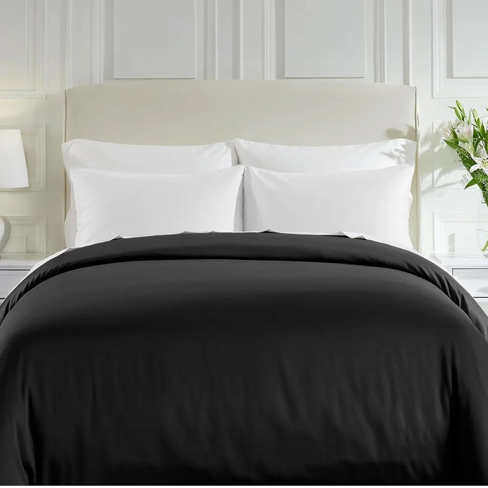 Black Duvet Cover Queen Size/Full Size Only - Premium 400 Thread Count 92x90